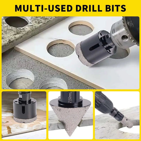 Beast Diamond Core Drill Bit Set For Porcelain Tile Ceramic Marble Granite Including 13 Piece Kit with drill bits cutting tile