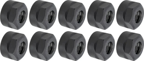 10 Piece High Speed ER-20 Collet Nut Set, M25 By 1.5mm Threaded, Premium Alloy Steel, Balanced to G2.5 at 25000 RPM, Low Runout