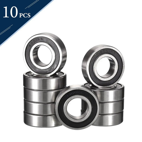 6000-2RS Deep Groove Ball Bearing 10mm ID X 26mm OD X 8mm Width Sealed Double Rubber Seals, 10 pack image