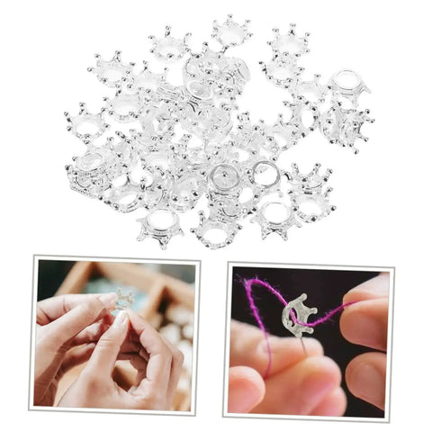 60 Pcs Crown Charms For Jewelry Making Tiara Pendants Alloy Crowns Beads Ideal For Earrings Bracelets Key Rings And DIY Craft Projects