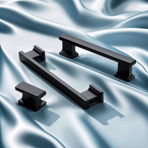 Six Pack Matte Black Solid Cabinet Knobs For Kitchen Cabinets Cupboards Drawers And Dressers Built To Last Zinc Alloy Hardware