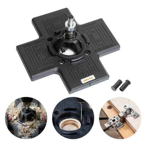 Cabinet Hinge Jig With Drawer Front Installation Clamps Kit DIY Friendly For Concealed Hinges 35mm Forstner Bit Included