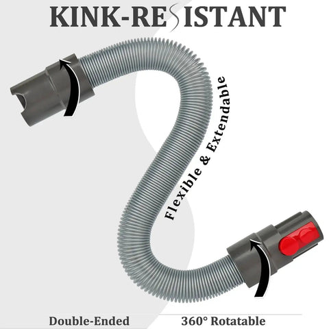 Kink-resistant flexible extension hose attachment for cordless vacuum cleaners compatible with V15 V15s Gen5 V12 V11 V10 models.