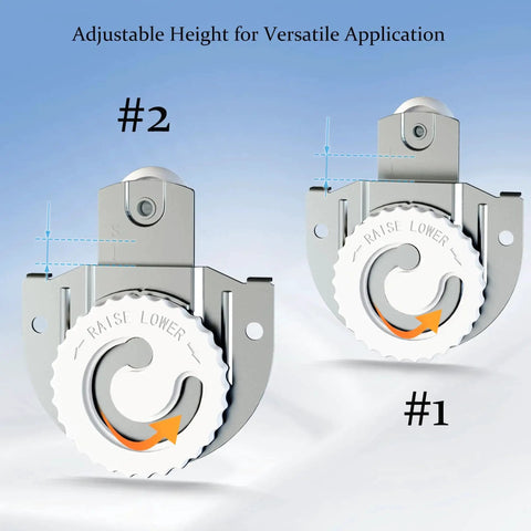 Adjustable dial adjusters for 4 Piece Closet Door Roller Kit For Sliding Wardrobe Doors Top Roller Hardware with Quiet Operation