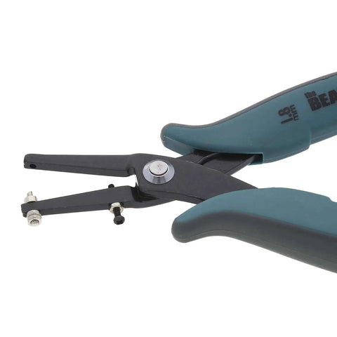 1.8mm Metal Hole Punch with Gauge Guard for clean indent-free holes, ideal for 1.3mm rivets, cushioned grips, suitable for sheet metals