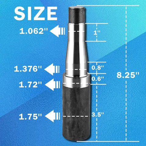 Spindle dimensions for Two Pack Trailer Idler Hub Kits With Five On Four Point Five Inch Bolt Pattern For 3500 Lb Axles