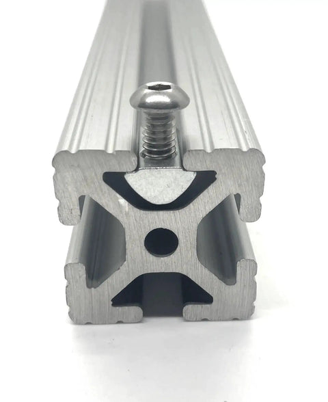 Drop-In T-Nut With Spring Ball Self Aligning 1/4-20 Tap for 15 Series Aluminum Extrusion T Slot Nut installed view
