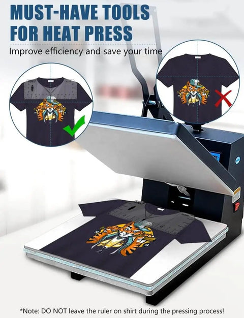Tshirt Ruler Guide For Cricut Heat Press Game Changer Shirt Alignment Tool For Vinyl Center Your Design DTF Template Sublimation Accessory