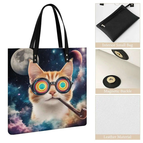 Leather Tote Bag For Women With Magnetic Buckle Large Capacity Work Travel Shoulder Bag Durable Scratch Resistant Carryall