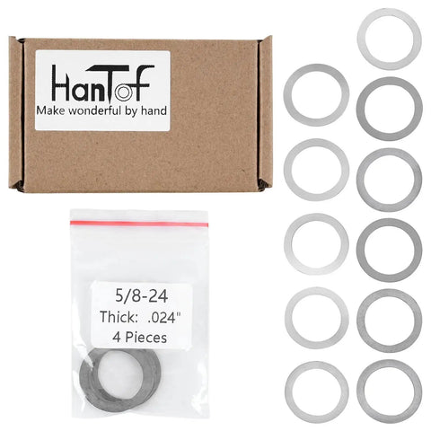 5/8 X 24 Barrel Shim Kit For Brake Timing And Alignment For 7.62mm And.308 Caliber, 44 Pack Featuring 11 Thickness Options, 304 Stainless Steel Shims With.85 Inch Outer Diameter And.63 Inch Inner Diameter, Precision Made For A Clean Bulk Free Fit