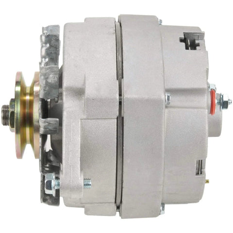 Premium 100 Percent New 63 Amp Alternator For Select 1972 1990 Buick Chevrolet GMC Jeep Oldsmobile Pontiac With Easy Install Plug And Play Reliable Charging Power For Classic GM Cars And Trucks, side view