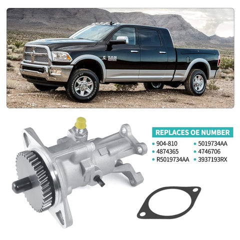 AULINK gear-driven vacuum pump and gasket for 1994-2002 Dodge Ram 5.9L Cummins