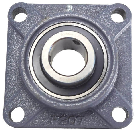 Front view of One And One Quarter Inch Bore Four Bolt Flange Bearing With Two Set Screws F4B SC 104 UCF207 20