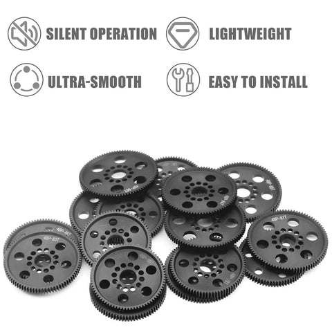 Ultra Smooth 48P POM Spur Gear Set For One Tenth Scale RC Drift And Touring Cars Including 75T 77T 79T 81T