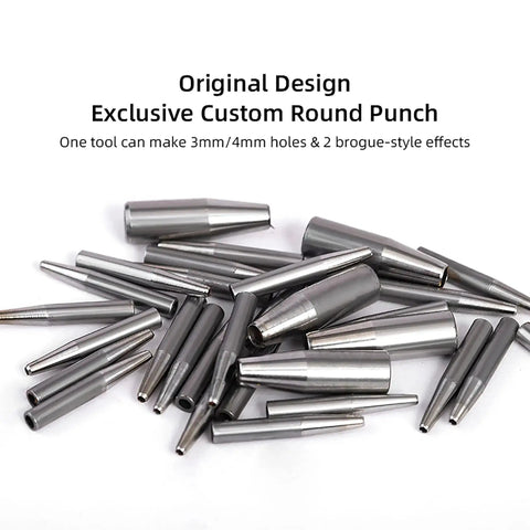 Brogue Style Leather Hole Punches 5 Hole Puncher For DIY Leatherwork Handy Perforating Round Stitching Tools pile