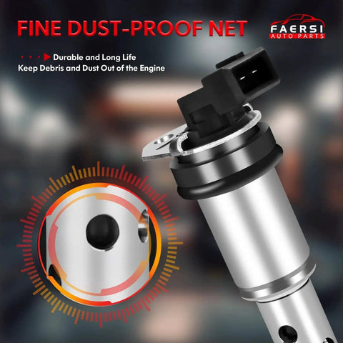 BMW VVT Engine Oil Control Solenoid Replacement Two Piece Drop In Kit for VANOS close-up with dust-proof net