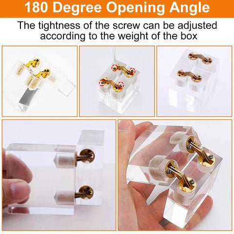 Brass Barrel Hidden Cabinet Hinges 12mm Diameter 180 Degree Opening Concealed Hardware Four Pack Durable Solid Brass With Links Easy Install
