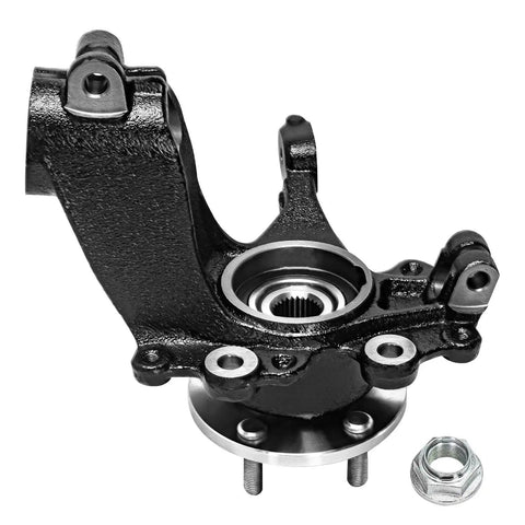 2.0L Front Steering Knuckles Kit for 2012-2018 Ford Focus, Driver Side Knuckle With Wheel Hub Bearings Assembly
