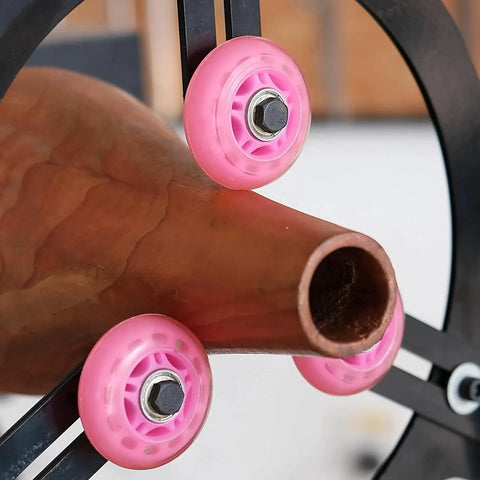Close-up of Pro Grade Woodturning Steady Rest For 12 Inch 14 Inch And 16 Inch Swing Lathes Ideal For Spindle Turning Heavy Duty Steel Plate