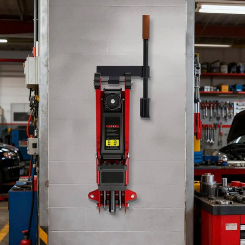 Heavy Duty Wall Mount Jack Stand Organizer For Floor Jacks And Hydraulic Trolleys Universal Truck Jack Holder in garage