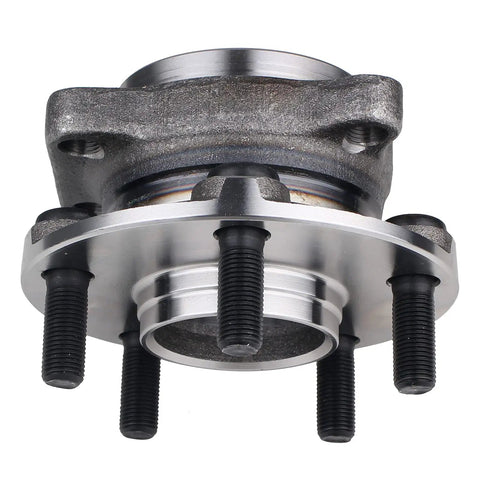 Front Wheel Hub And Bearing Assembly With ABS For Subaru Forester 2009-2014, Impreza 2008-2014, metallic finish, close-up view
