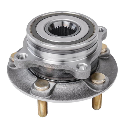 Close-up of Drop In AWD Front And Rear Wheel Bearing And Hub Assembly For 2008 2015 Mitsubishi Lancer 5 Lug, OE Style Replacement