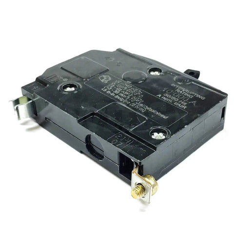 QOB120 Bolt-On 20 Amp 1 Pole Circuit Breaker For 120/240V Systems, 10kA, black compact mini breaker for residential use