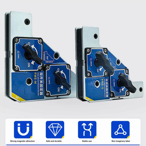 Super Strong 50Kg Magnetic Welding Jig Holders Set For Steel Pipes, Heavy Duty Welder Fixtures With Galvanized Iron Shell, 2 Pack