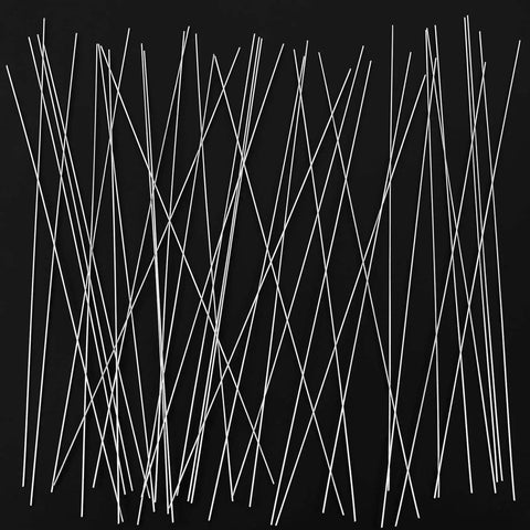 80 Pieces 1mm By 300mm 304 Stainless Steel Round Rods For DIYers And Lathe Pros, arranged on black background