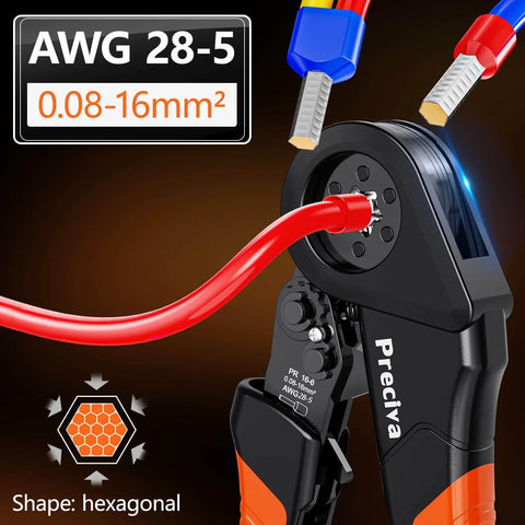Ferrule Crimping Tool Kit With Self Adjusting Ratchet For AWG 28 To 5 0.08 To 16 Mm2 Includes 950 Single Ferrules And 350 Twin Ferrules