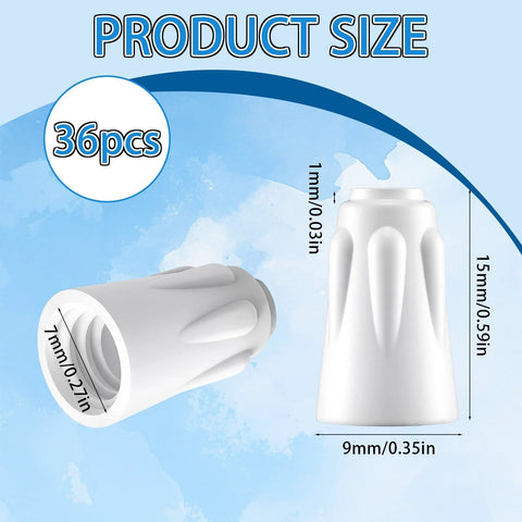 Ceramic wire connector cap set, 36 pieces, white porcelain, large size with 9mm diameter and 15mm height for high-temperature repairs