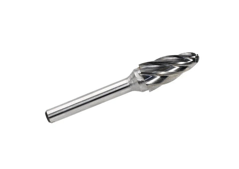Single carbide rotary burr from Aluma Cut Carbide Rotary Burrs Set 5 Piece One Quarter Inch Shank Heavy Duty For Die Grinder And Drill Aluminum