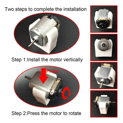 Installation steps for 25Pcs 130 Size Mini Electric Motors Mounting Bracket Holders For 20mm DC Motors Ideal RC Car DIY Projects ABS White Mounts