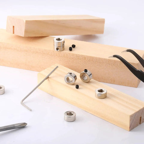 10 Pack Shaft Collars With Wrench And Screws 5.05mm Bore 10mm Outer Diameter 5mm Width Solid Steel Construction Landing Gear Stopper Wheel Collar