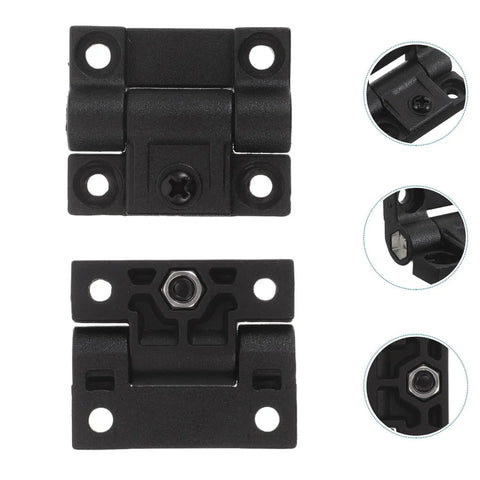 Plastic Folding Torque Hinges 90 Degree Adjustable Door Frames With Ball Bearing Built Tough Self Locking Positioning For Kitchen Cabinets And Office Furniture 1 Pair Black INOOMP