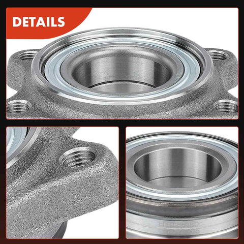 Close-up of 2X Front Or Rear Wheel Bearing And Hub Assembly Kit for Audi A4 A4 Quattro A6 A6 Quattro RS4 RS6 S4 S6 S8, GCr15 steel