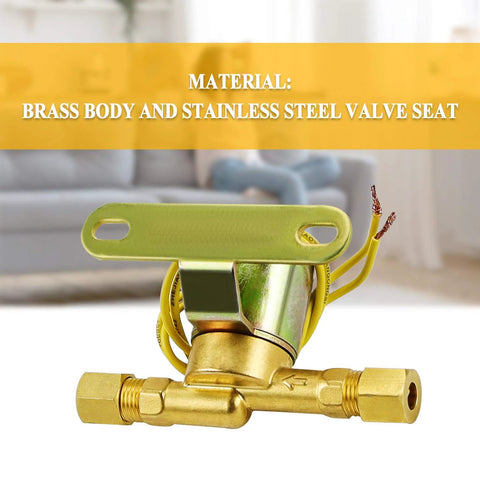 Humidifier water solenoid valve with brass body and yellow coil, 24V 2.3W, for Aprilaire whole-house humidifiers