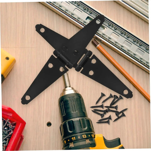 Heavy Duty Gate Hinges For Barn Doors And Fences With Screws Pro Grade Galvanized Steel Outdoor Hardware with installation tools