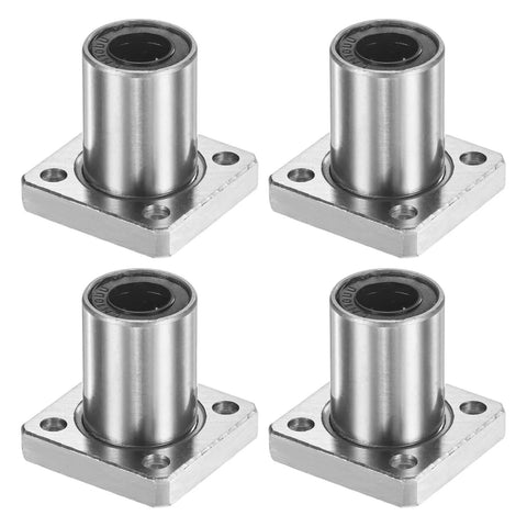 LMK10UU Linear Ball Bearings 10mm Bore 19mm Outer Diameter 29mm Long 5mm Hole 4 Pack Sealed Double Sided Rubber Flange Rod Liners