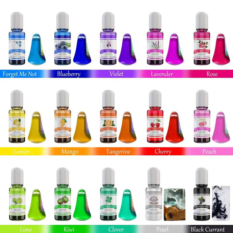 Epoxy Resin Pigment 15 Color Liquid Epoxy Resin Dye Set For Art And Jewelry Making, Highly Concentrated Colorants For Resin Color Art