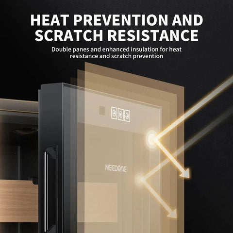 48L Electric Cigar Humidor Cabinet with Cooling and Heating Temperature Control featuring heat prevention and scratch resistance