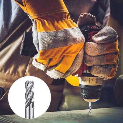 End Mill Set For CNC Routing 10 Pc Sizes From 0.08 Inch To 0.47 Inch 4 Flute HSS Straight Shank Cutter Bits in use