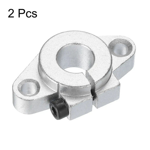 Heavy Duty Aluminum Linear Rail Shaft Clamp For 12mm Shaft, Diamond Shaped Rhombus Mounting Bracket, 2-Pack For CNC Machines