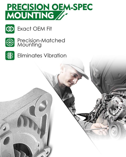 Mechanic installing Beefed Up 160 Amp Alternator For Jeep Wrangler 2007 2008 3.8L V6 And Chrysler Town And Country 2008 2009 2010