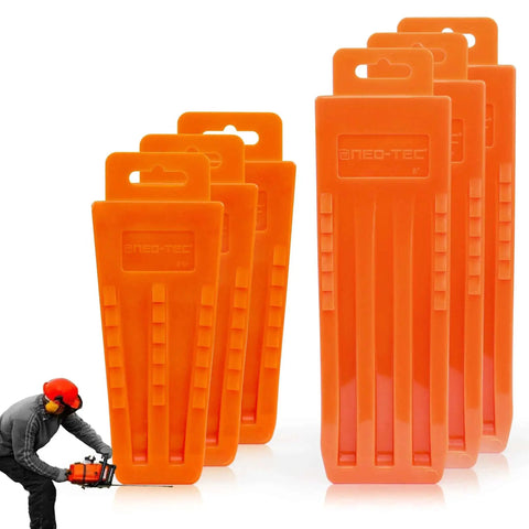 6 Pack Tree Felling Wedges With Spikes For Safe Chainsaw Cutting, Includes 5.5 Inch And 8 Inch Wedges, Durable PA6 Glass Fiber Reinforced Material