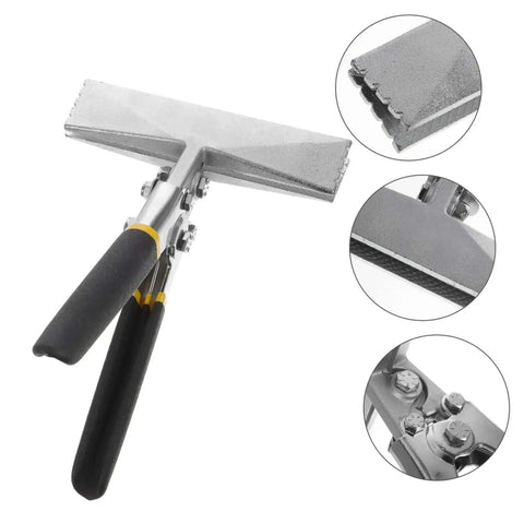 DIY Sheet Metal Seamer Kit with manual double-handle seamer, duckbill pliers, ABS edge press for metal bending and standing seam roofing.
