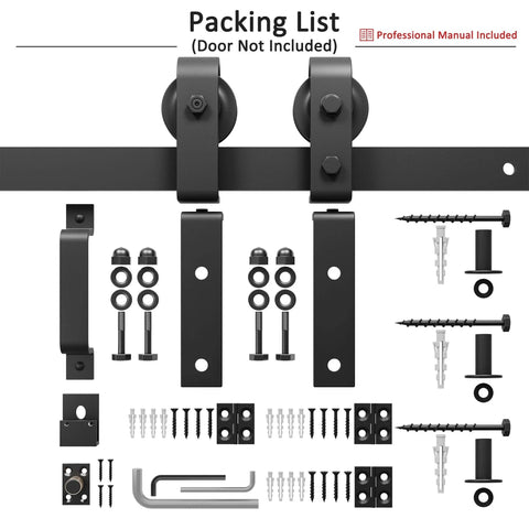 40 Inch Bifold Barn Door Hardware Kit For Double 18 Inch Bifold Doors 3.3 Foot Track System With Quiet Smooth Operation