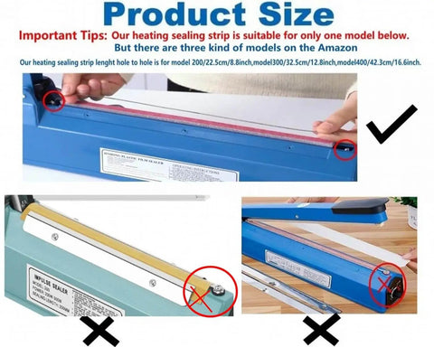Demonstration of 8 Inch Heat Sealer Replacement Strips With Teflon Tape And Heating Element Kit installation