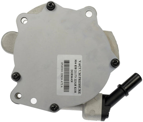 Dorman 904-858 vacuum pump, metal housing, black electrical connector, Ford/Lincoln compatible automotive part