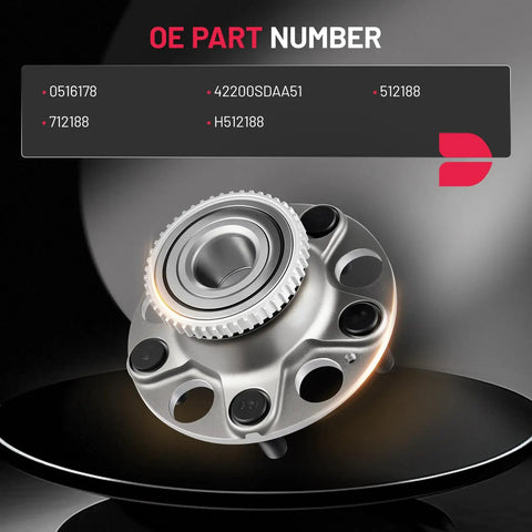 Rear Wheel Bearing And Hub Assembly 2 Pack For 5 Lug Vehicles Fits Acura TL 2004 2008 And Honda Accord 2006 2007 Durable